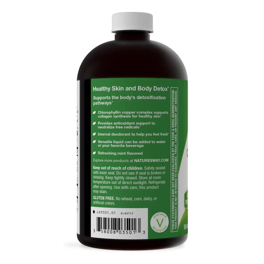 شراب كلوروفيل مكمل غذائي سائل بنكهة النعناع من نيتشرز واي – 480 مل by Nature's Way